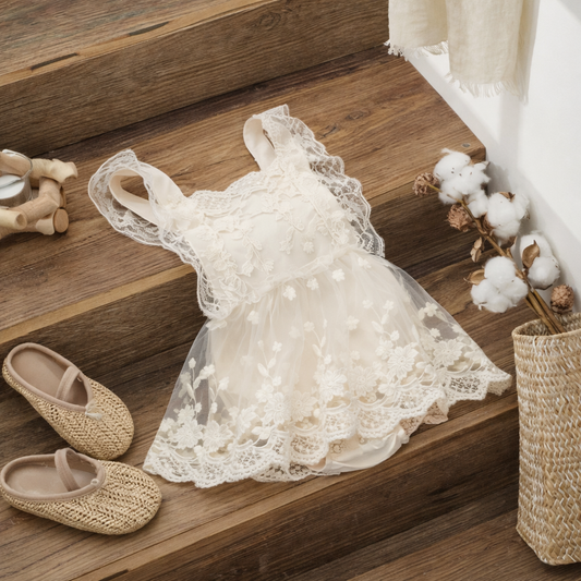 🤍 ナチュラルレース ロンパース