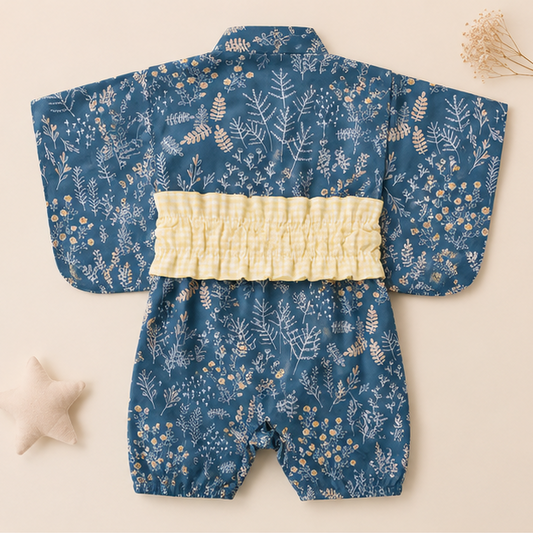 🌿 ボタニカル甚平ロンパース 🌼