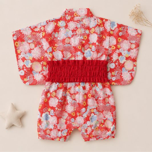 ❤️ 華まり甚平ロンパース 🌺