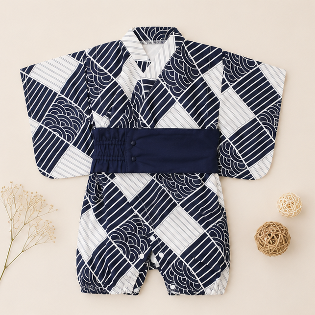 🌊 青波甚平ロンパース 🎐