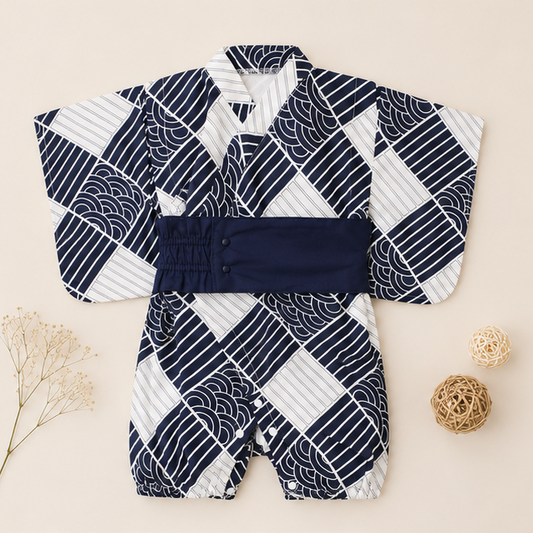 🌊 青波甚平ロンパース 🎐