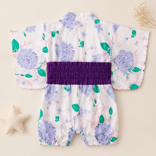 💜 あじさい甚平ロンパース 💜